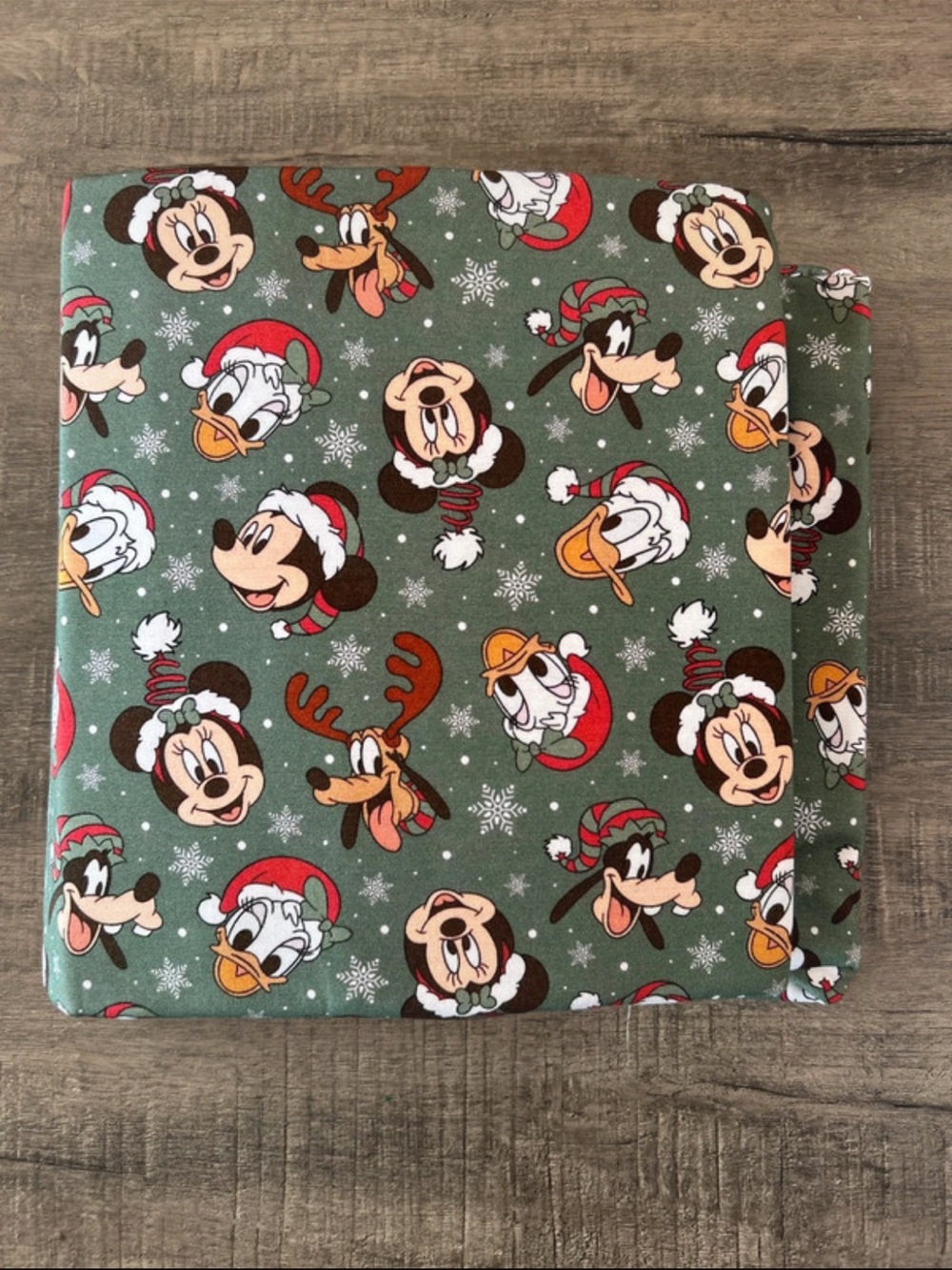 Disney Holiday Green Character Print Bamboo Blanket